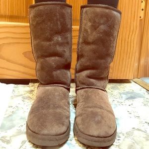 Dark brown tall ugg boots